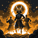 Unordinals burn — three skeletons rising from fire